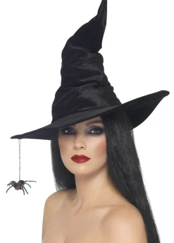 Kapelusz wiedźmy z pająkiem CZARNY na Halloween