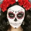 Kolczyki czaszki BLACK ROSE do stroju na Halloween
