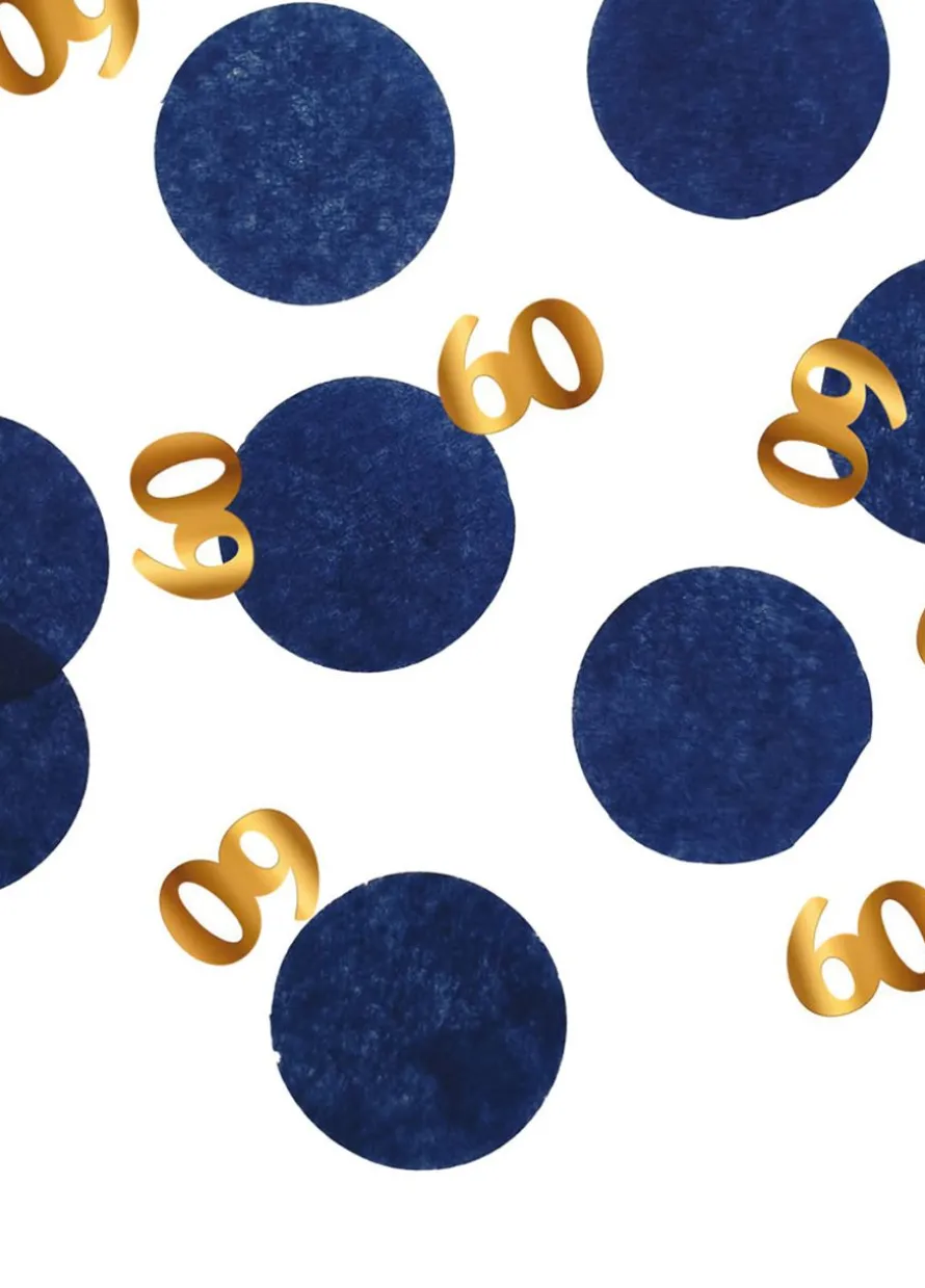 Konfetti na 60 urodziny ELEGANT BLUE