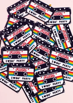 Konfetti personalizowane I LOVE 80`s dekoracja lata 80 (27szt.)