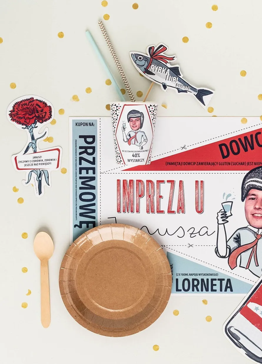 Konfetti personalizowane PRL goździki (8szt.)