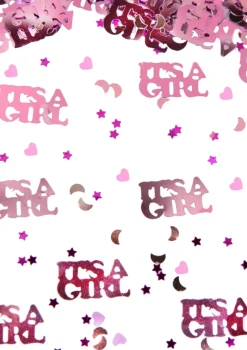 Konfetti różowe metaliczne IT'S A GIRL