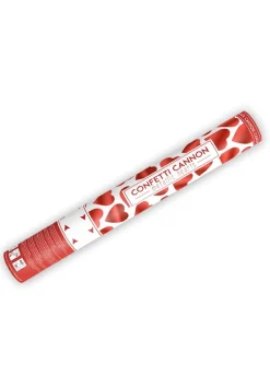 Konfetti tuba strzelająca CZERWONE SERCA 40cm