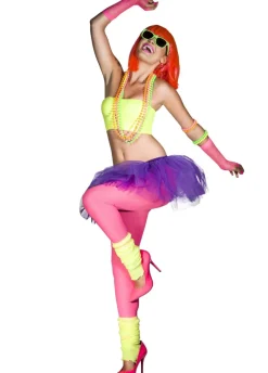 Korale kolorowe NEON kicz party (4szt.)