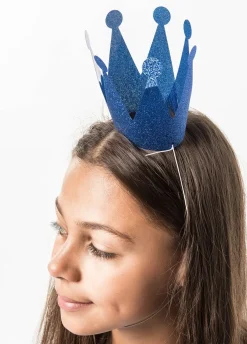 Korony urodzinowe DIY NIEBIESKIE (6szt.)