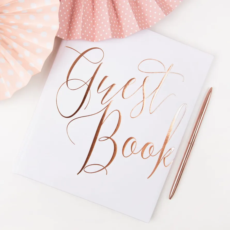 Księga gości GUEST BOOK rose gold