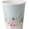 Kubeczki jednorazowe w kwiatki FLORAL (8szt.)