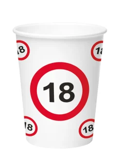 Kubeczki na urodziny ZNAK 18