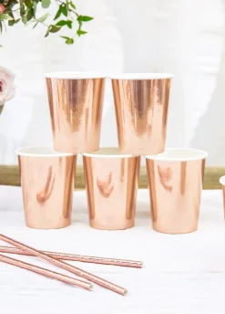 Kubeczki papierowe ROSE GOLD