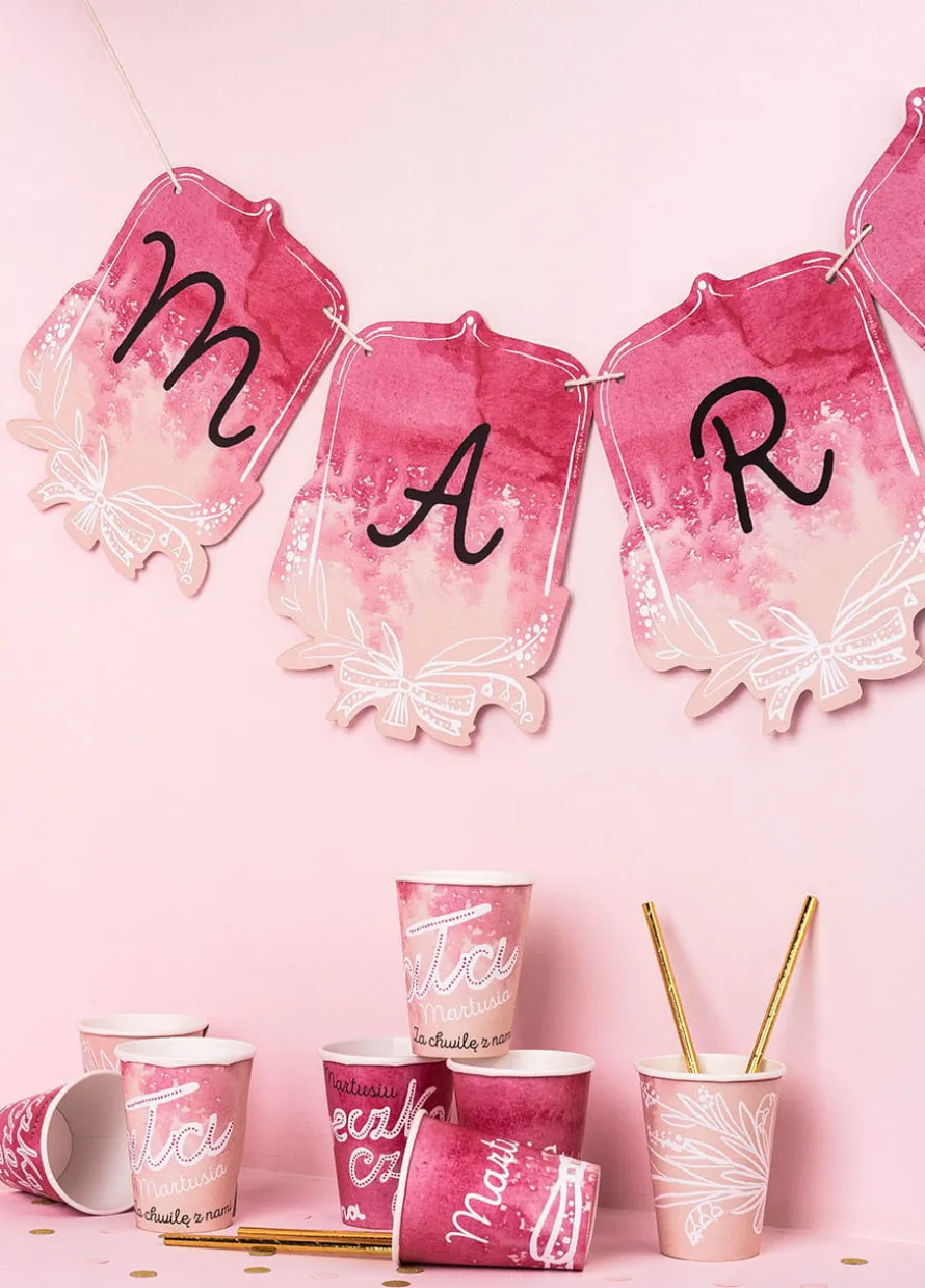 Kubeczki personalizowane BABY SHOWER GIRL (8szt.)