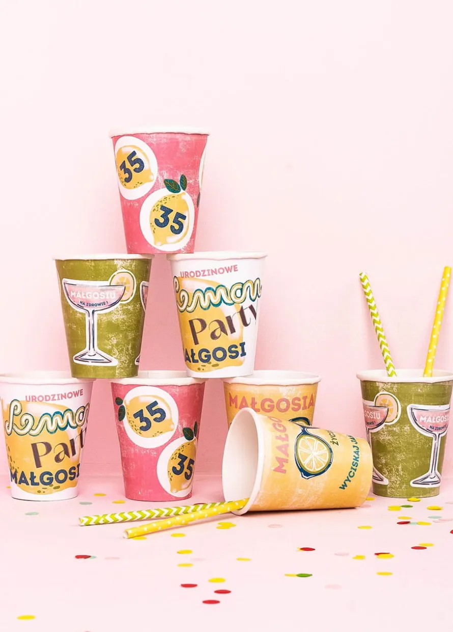 Kubeczki personalizowane LEMON PARTY (8szt.)