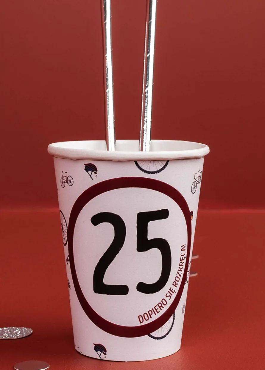 Kubeczki personalizowane na urodziny rowerzysty ROWEROWO (8szt.)