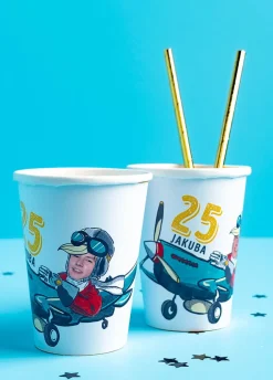 Kubeczki personalizowane URODZINY PODRÓŻNIKA (8szt.)