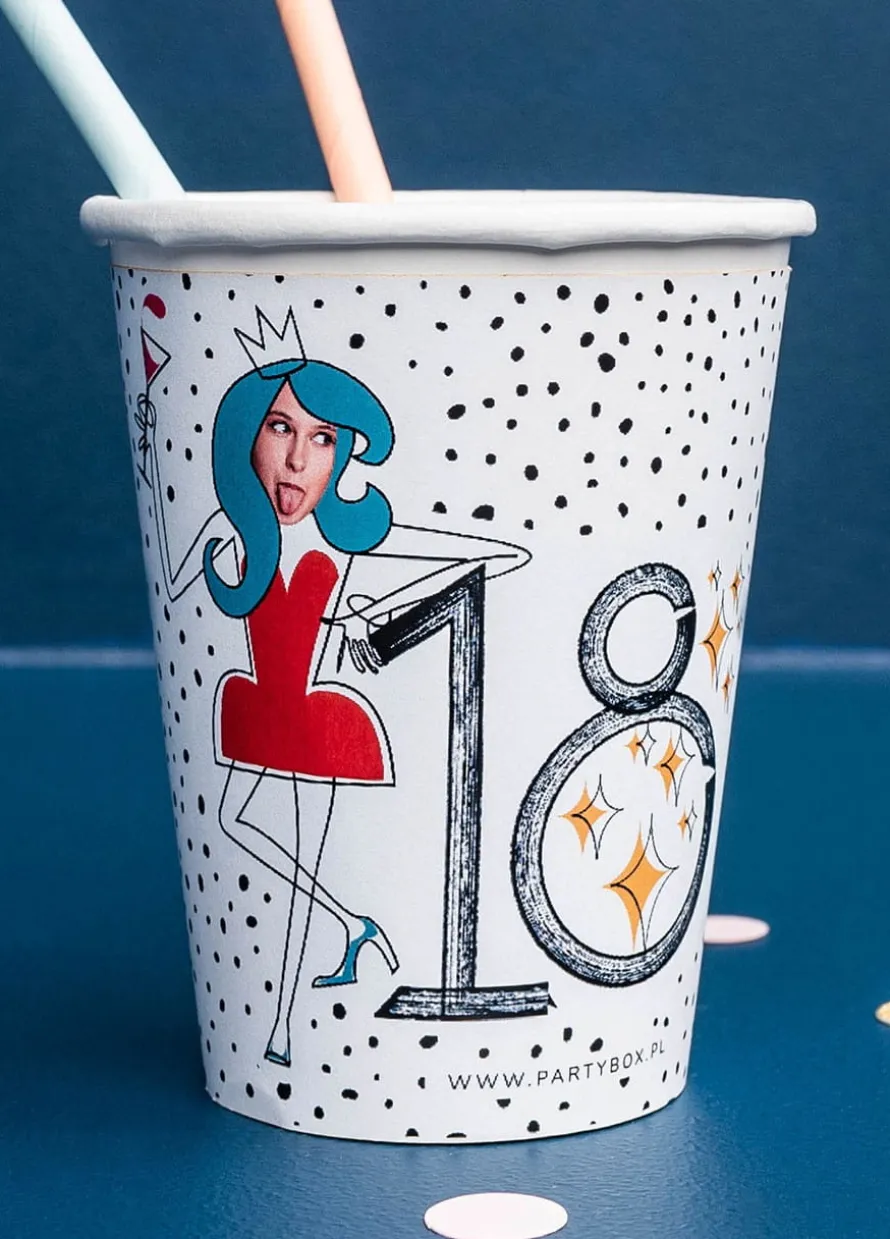 Kubeczki personalizowane 18 URODZINY Roxi (8szt.)