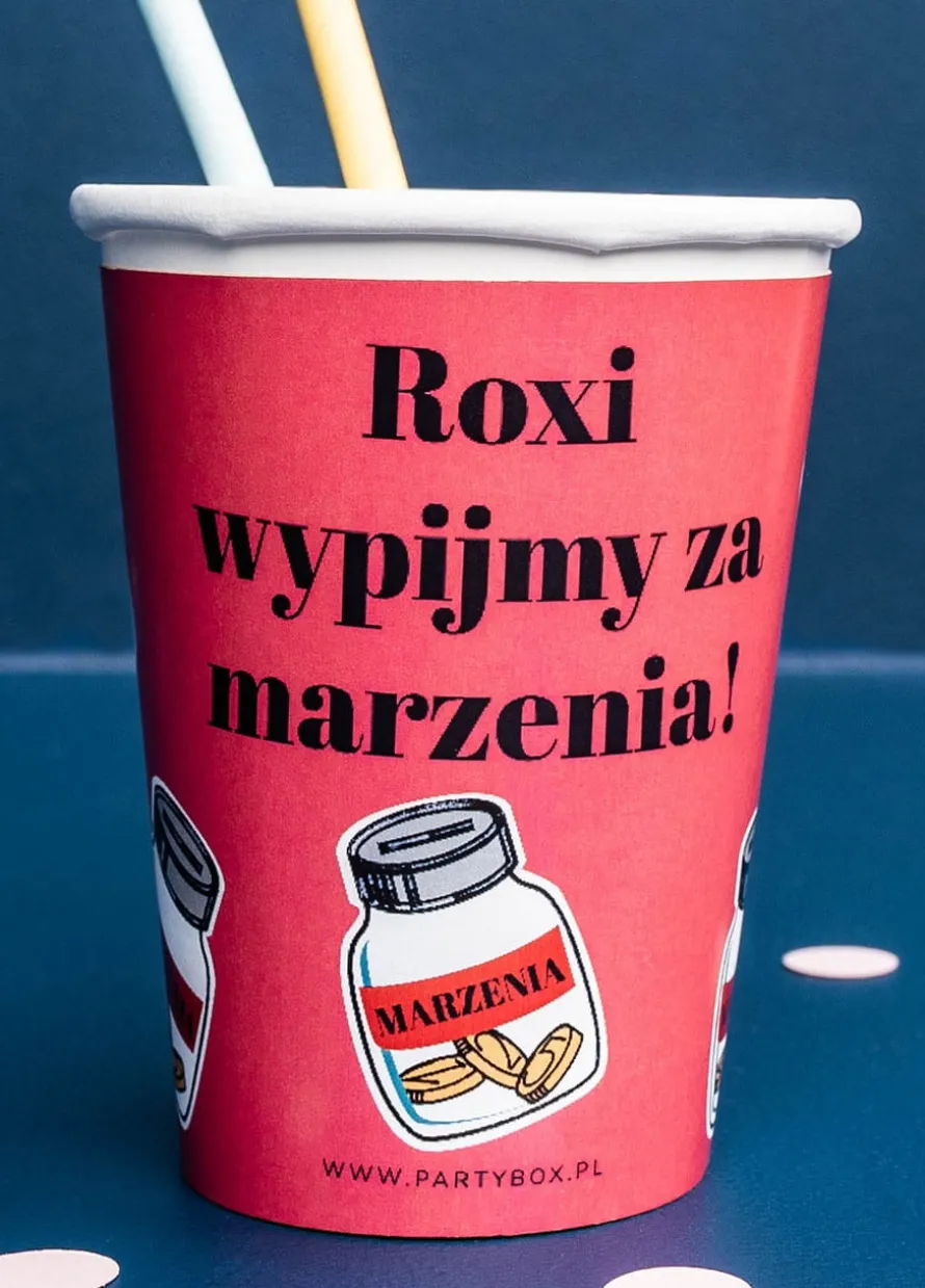 Kubeczki personalizowane 18 URODZINY Roxi (8szt.)