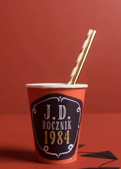 Kubeczki urodzinowe personalizowane whisky JACK (8szt.)