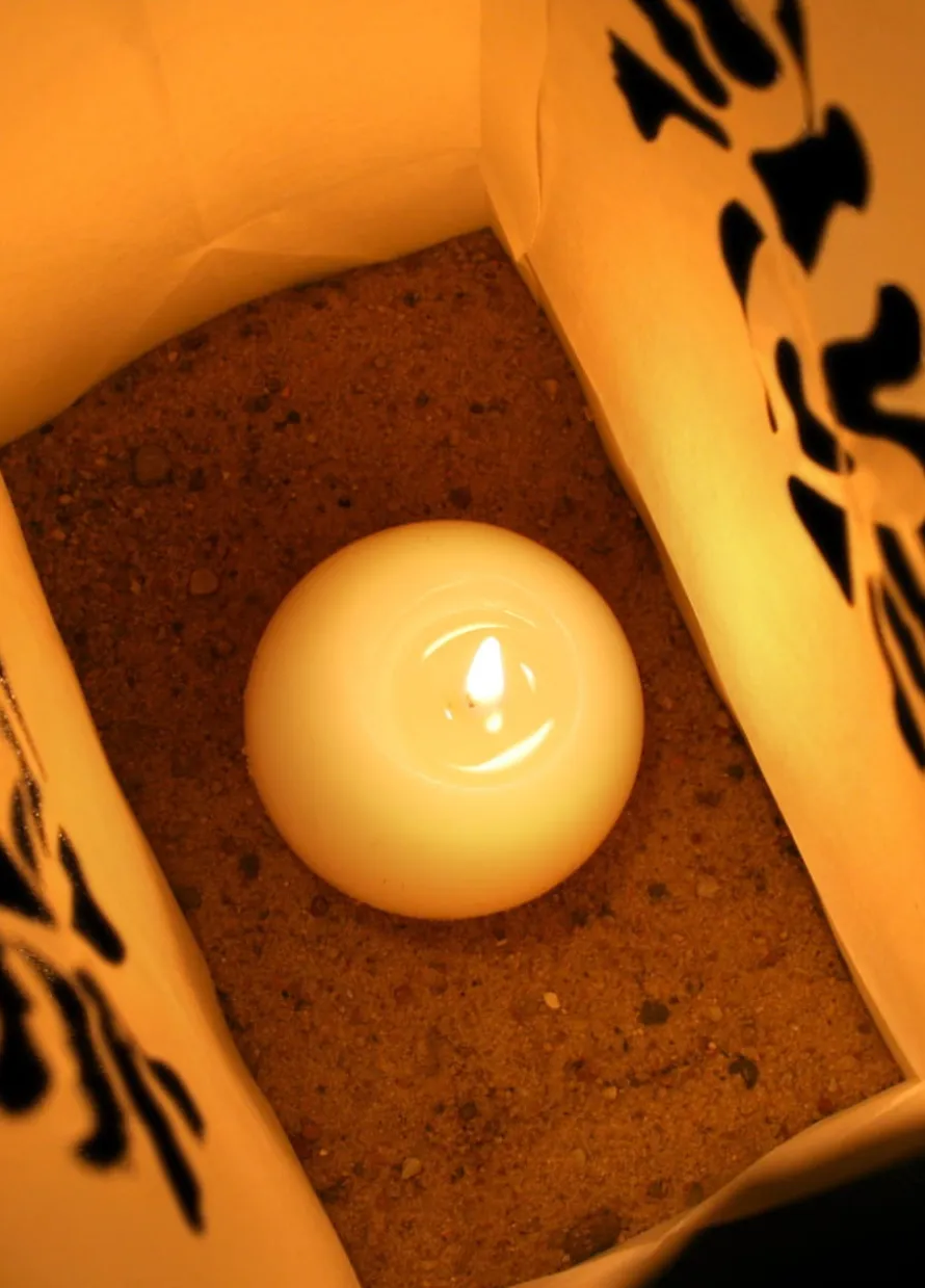 Lampion na świecę GOŁĄBKI (10szt.)
