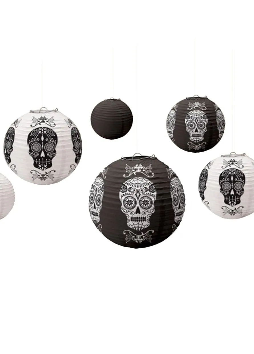 Lampiony CZASZKI Dia de los Muertos (6szt.)