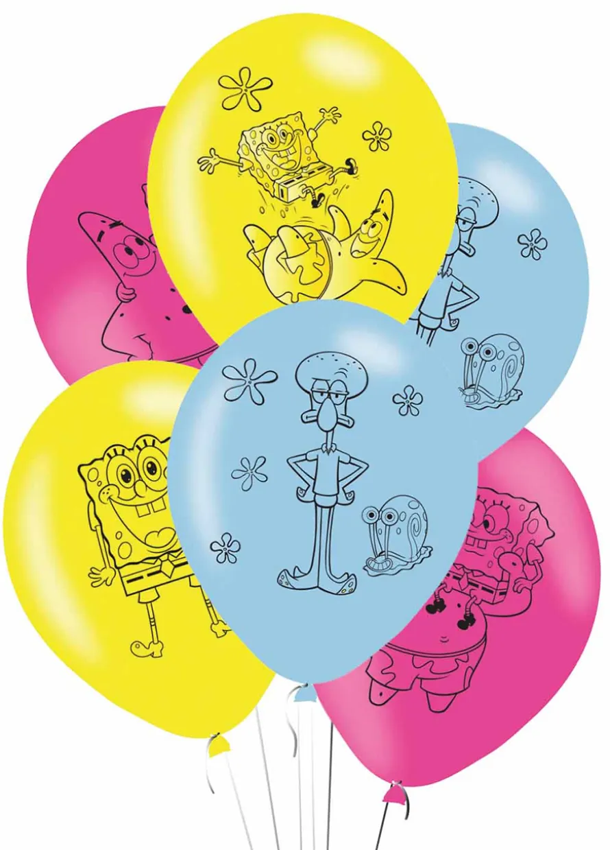 Lateksowe balony SPONGEBOB (6 szt.)