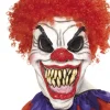 Maska halloweenowa HORROR KLAUN z włosami