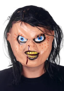 Maska na Halloween STRASZNA BUŹKA laleczka