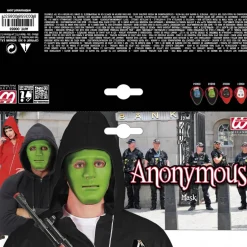 Maska na twarz ANONIM zielona