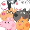 Maski dla dzieci na bal karnawałowy ŚWINKA PEPPA I PRZYJACIELE (6szt)