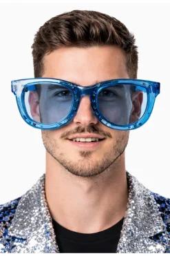 Mega okulary świecące LED niebieskie