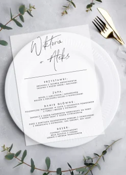 Menu ślubne NA KALCE
