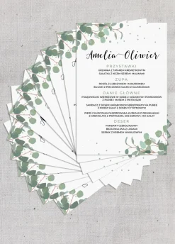 Menu weselne GAŁĄZKI eukaliptus