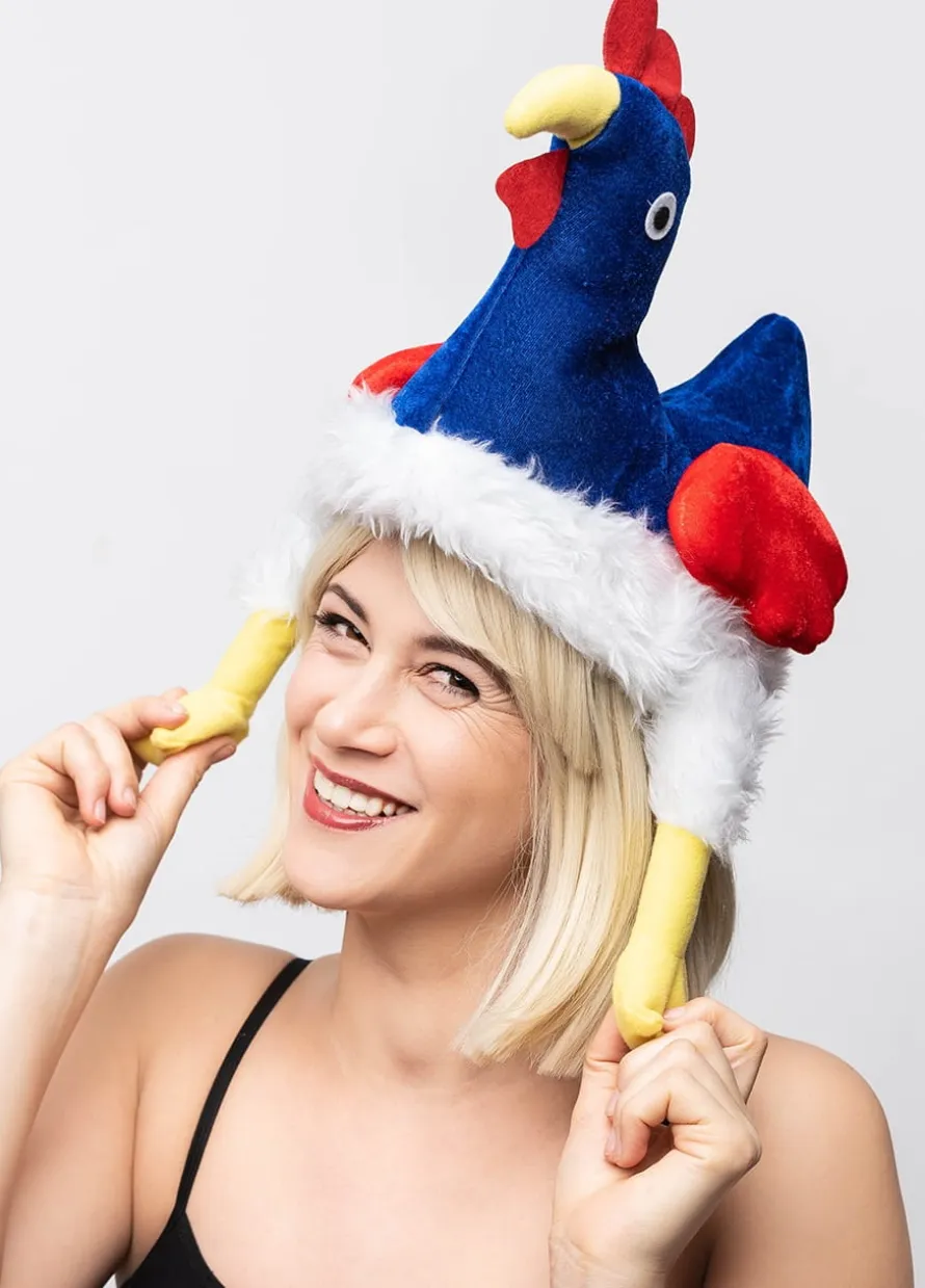 Śmieszna czapka KURA przebranie na Animal Party