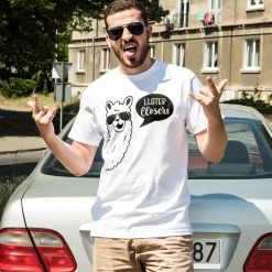 Śmieszna koszulka męska LLAMA