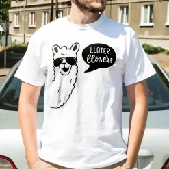 Śmieszna koszulka męska LLAMA