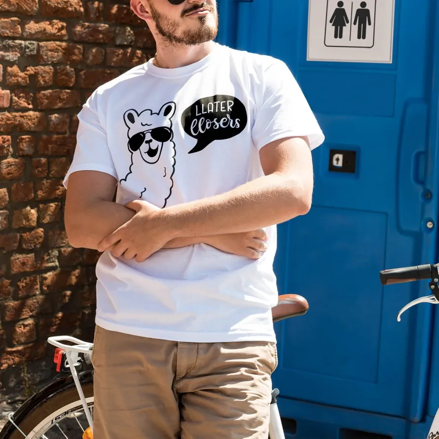 Śmieszna koszulka męska LLAMA