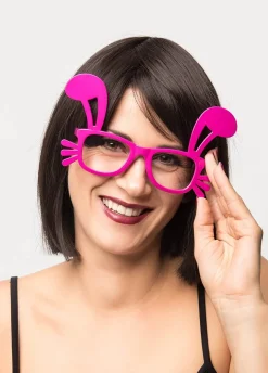 Śmieszne okulary KRÓLICZEK różowe okulary