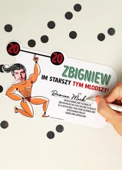 Śmieszne zaproszenia na 40 urodziny SIŁACZ (6szt.)