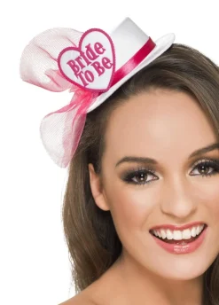 Mini kapelusz biały BRIDE TO BE kapelusz na wieczór panieński