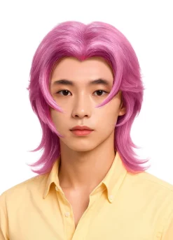 Męska peruka K-POP różowa