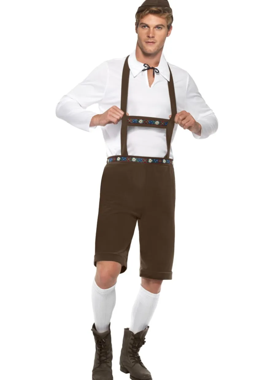 Męski strój bawarski OKTOBERFEST brązowy