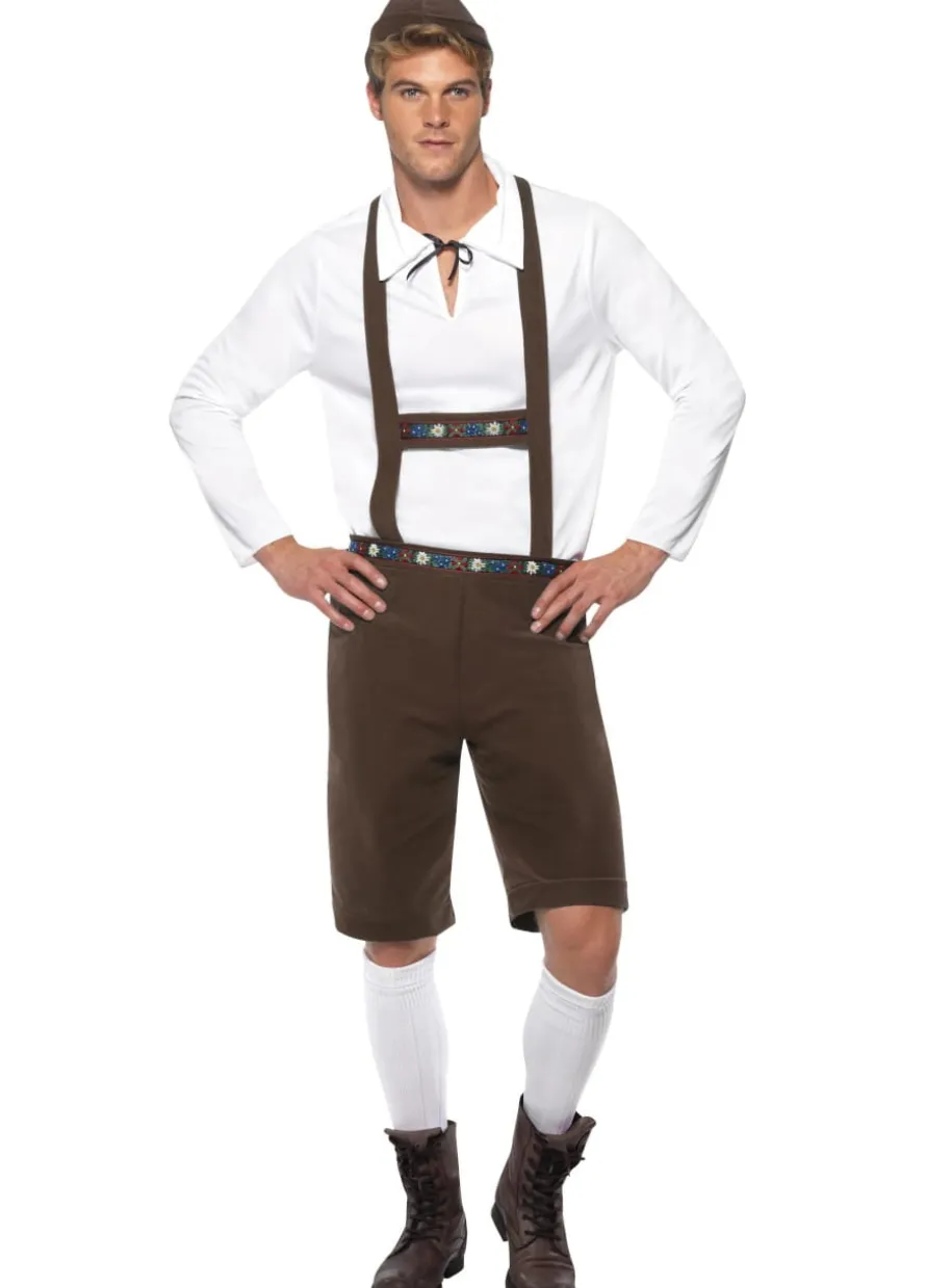 Męski strój bawarski OKTOBERFEST brązowy