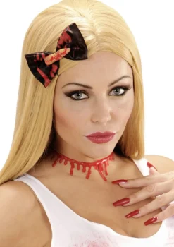 Muszka HORROR dodatek do stroju na Halloween