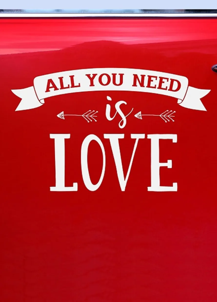 Naklejka na samochód ALL YOU NEED IS LOVE