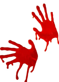 Naklejki żelowe ZAKRWAWIONE DŁONIE ozdoby halloween