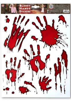 Naklejki na Halloween ZAKRWAWIONE DŁONIE