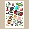 Naklejki z imieniem GAME ON prezent dla gracza