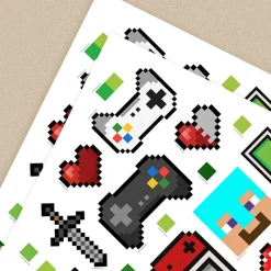 Naklejki z imieniem GAME ON prezent dla gracza