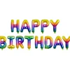 Napis HAPPY BIRTHDAY balony tęczowe