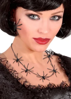 Naszyjnik na Halloween PAJĄKI dodatek do stroju czarownicy