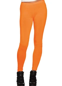 Neonowe legginsy pomarańczowe - M