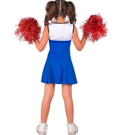 Niebieska sukienka CHEERLEADERKI dla dziewczynki